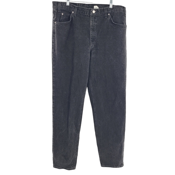 Levis 550 Jeans Men 40 X 34 Black‎ Denim Relaxed Fit Tapered Leg Orange Tab 90s
